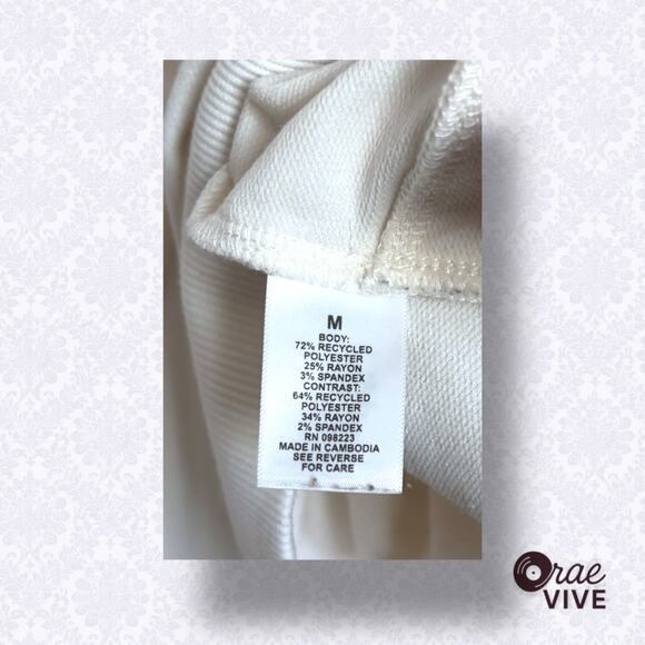 Freely Women's Medium Almond Sweatshirt Hi-Lo Hem Stretch - Picture 4 of 6